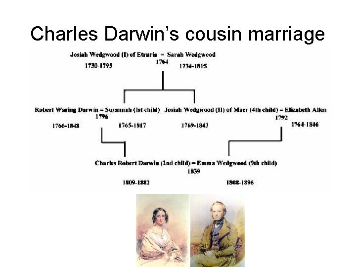 Charles Darwin’s cousin marriage 