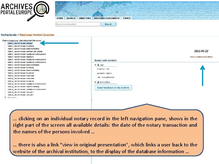… clicking on an individual notary record in the left navigation pane, shows in … clicking on an individual notary record in the left navigation pane, shows in