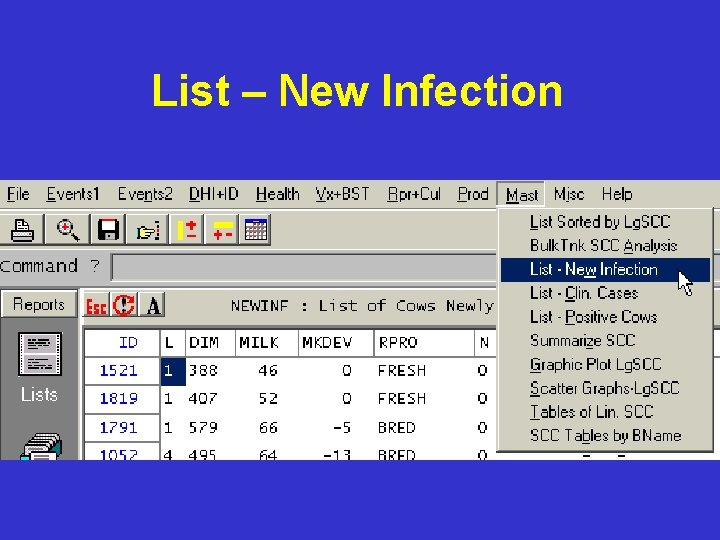 List – New Infection List – New Infection