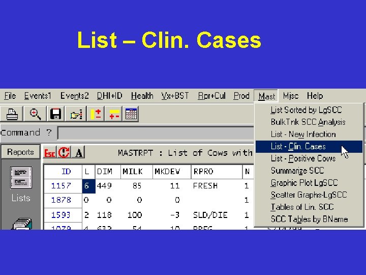 List – Clin. Cases List – Clin. Cases
