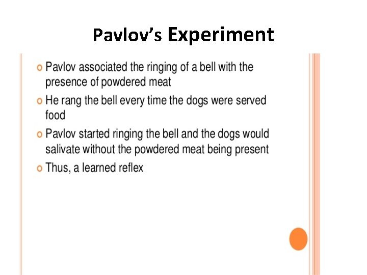 Pavlov’s Experiment 