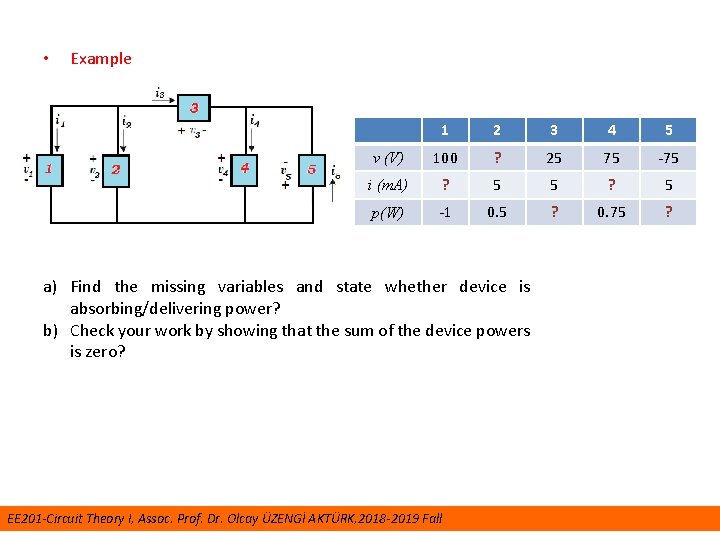  • Example 1 2 3 4 5 v (V) 100 ? 25 75