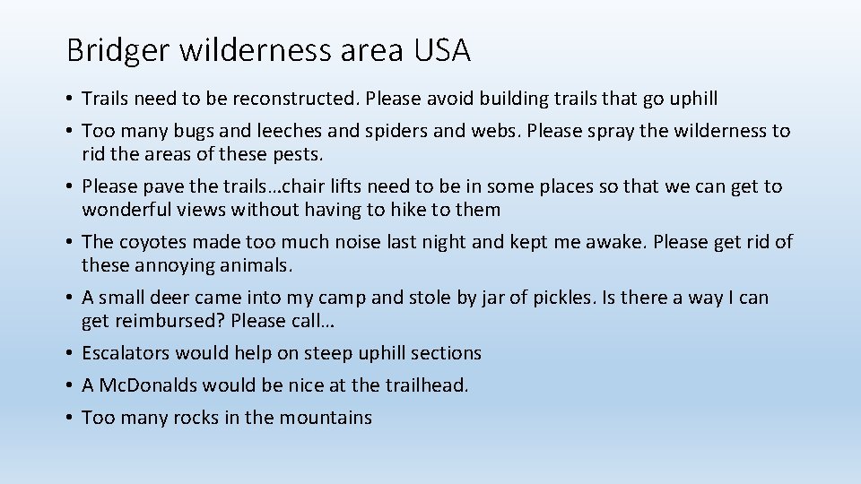 Bridger wilderness area USA • Trails need to be reconstructed. Please avoid building trails