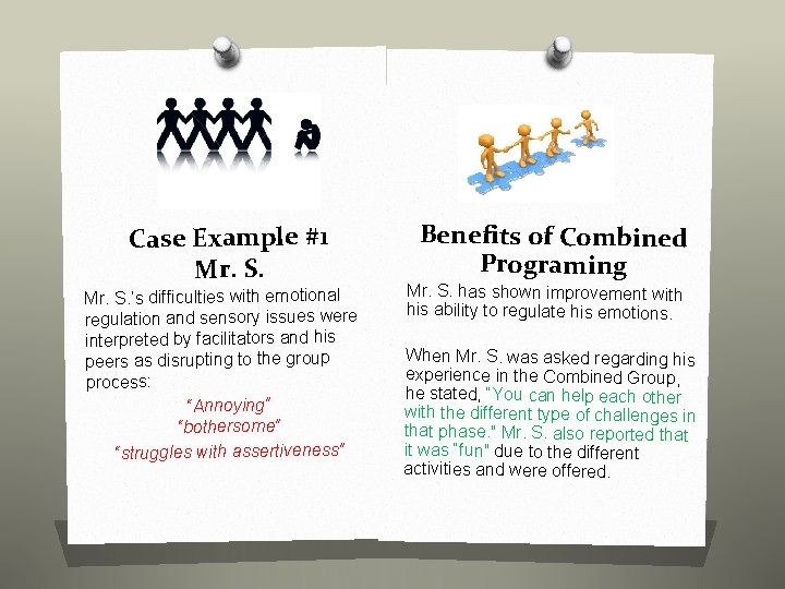 Case Example #1 Mr. S. ’s difficulties with emotional regulation and sensory issues were