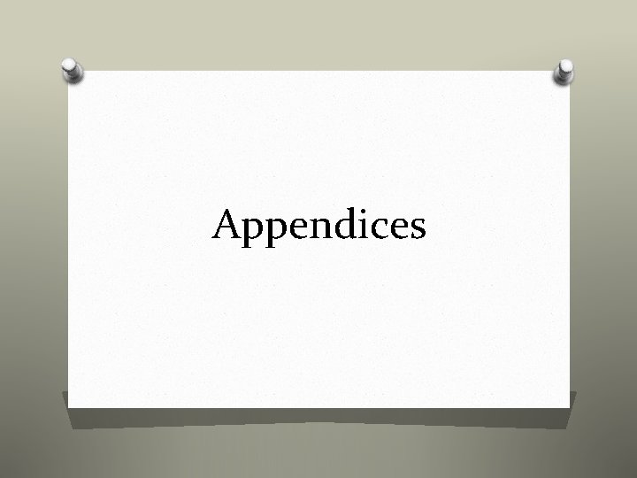 Appendices 