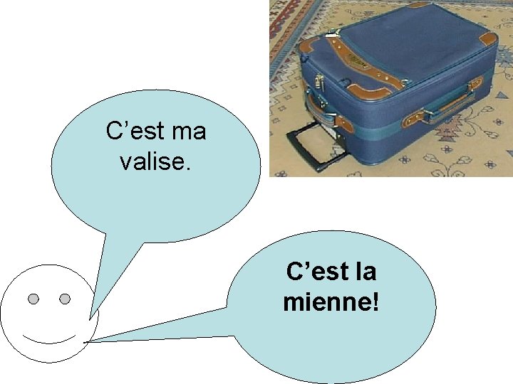 C’est ma valise. C’est la mienne! 