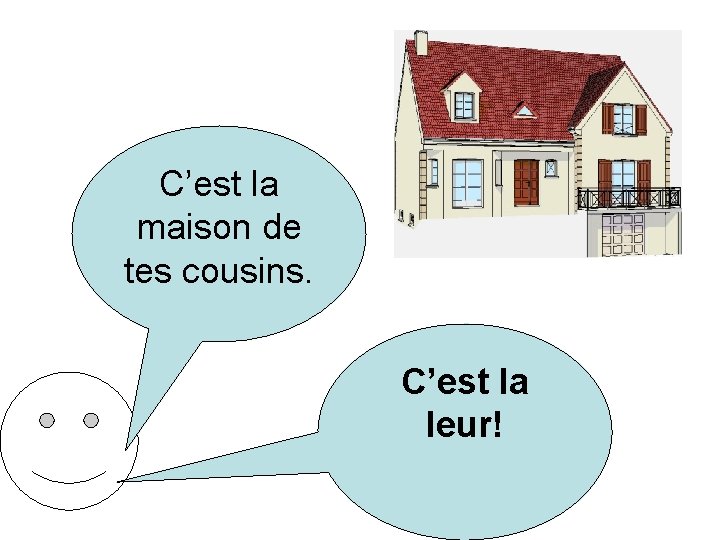 C’est la maison de tes cousins. C’est la leur! 