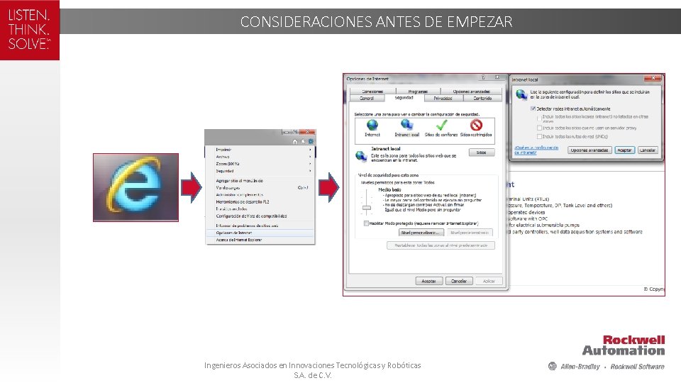 CONSIDERACIONES ANTES DE EMPEZAR Ingenieros Asociados en Innovaciones Tecnológicas y Robóticas S. A. de