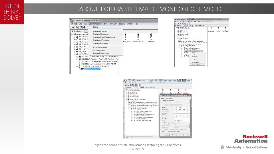 ARQUITECTURA SISTEMA DE MONITOREO REMOTO Ingenieros Asociados en Innovaciones Tecnológicas y Robóticas S. A.