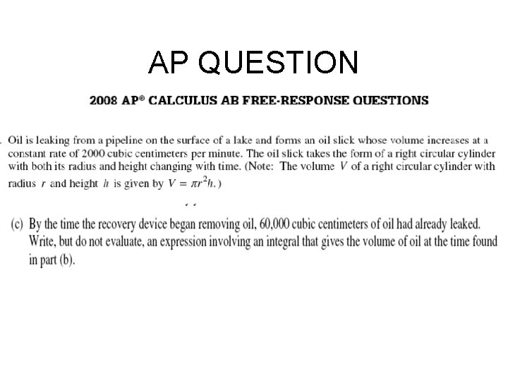 AP QUESTION 