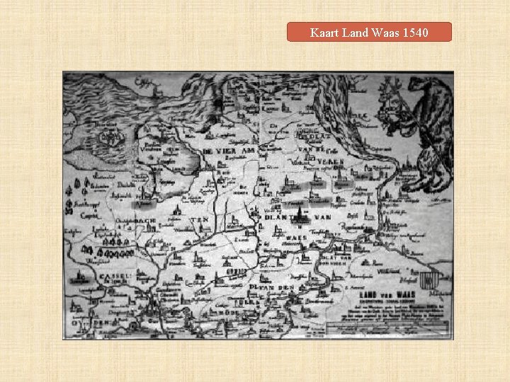 Kaart Land Waas 1540 