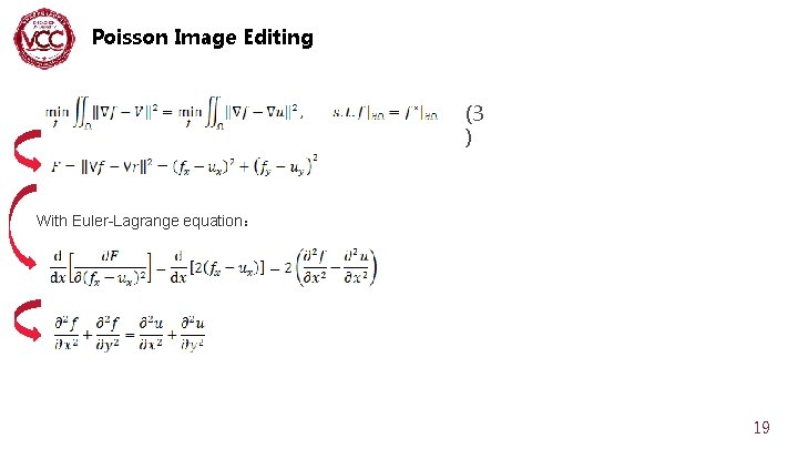 Poisson Image Editing (3 ) With Euler-Lagrange equation： 19 