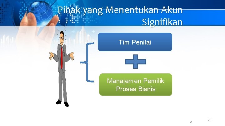 Pihak yang Menentukan Akun Signifikan Tim Penilai Manajemen Pemilik Proses Bisnis 26 26 