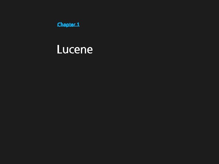 Lucene 