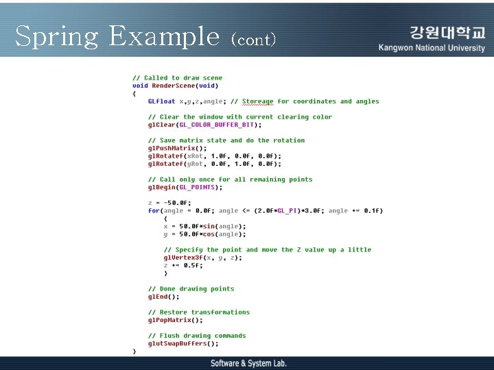 Spring Example (cont) Spring Example (cont)