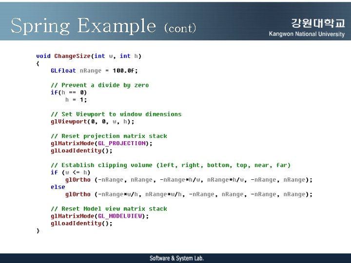 Spring Example (cont) Spring Example (cont)