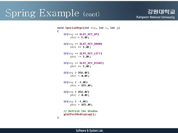 Spring Example (cont) Spring Example (cont)