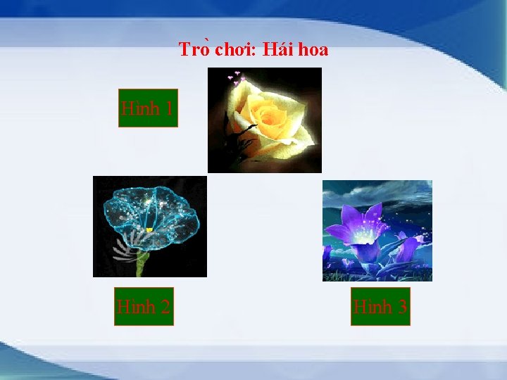 Tro chơi: Hái hoa Hình 1 Rotate Right 90° là xoay sang bên nào