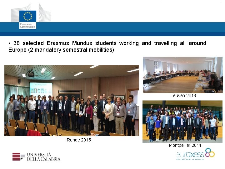 Title of this slide • 38 selected Erasmus Mundus students working and travelling all