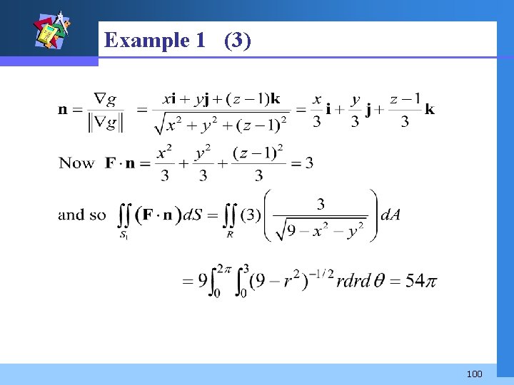Example 1 (3) 100 