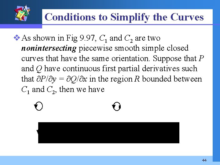 Conditions to Simplify the Curves v As shown in Fig 9. 97, C 1