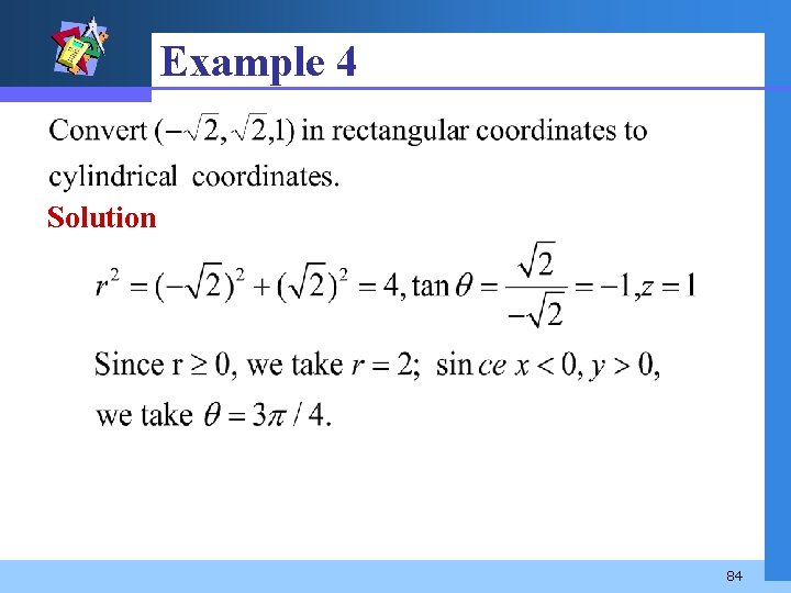 Example 4 Solution 84 