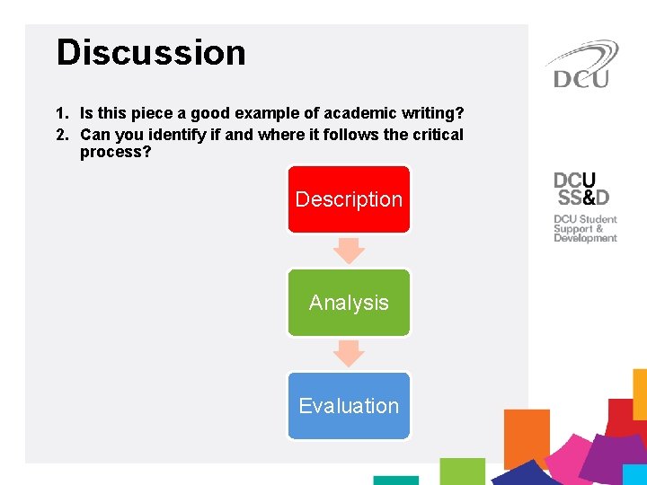 Discussion 1. Is this piece a good example of academic writing? 2. Can you