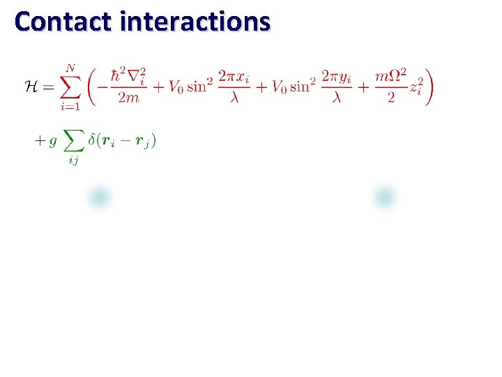 Contact interactions 