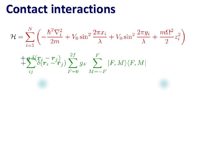 Contact interactions 