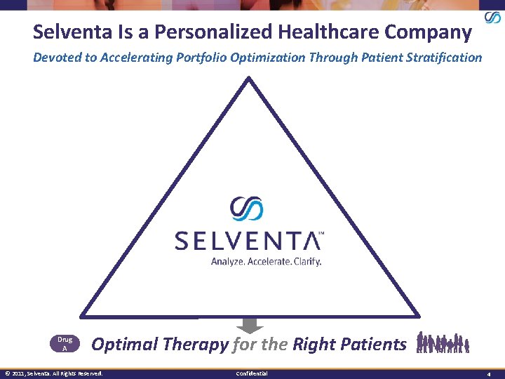 Selventa Is a Personalized Healthcare Company Devoted to Accelerating Portfolio Optimization Through Patient Stratification
