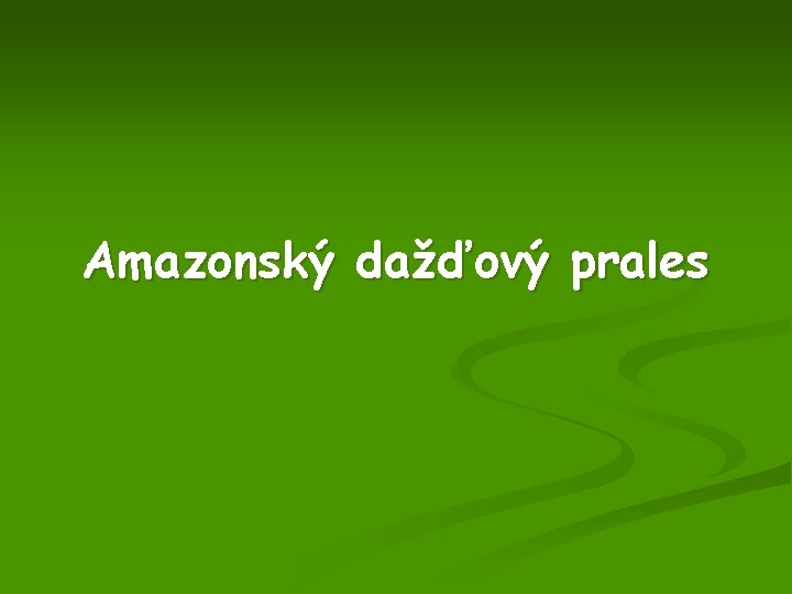 Amazonský dažďový prales 