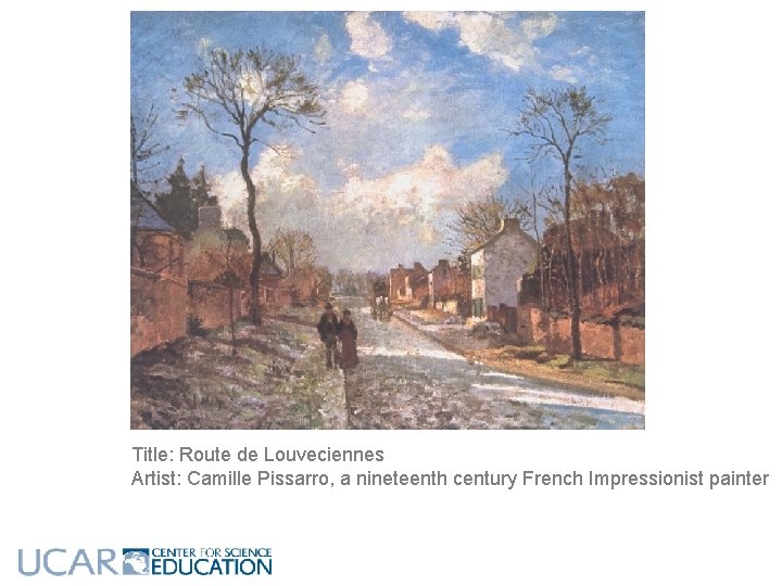 Title: Route de Louveciennes Artist: Camille Pissarro, a nineteenth century French Impressionist painter 