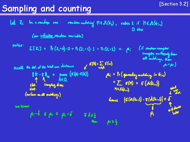 Sampling and counting [Section 3. 2] 