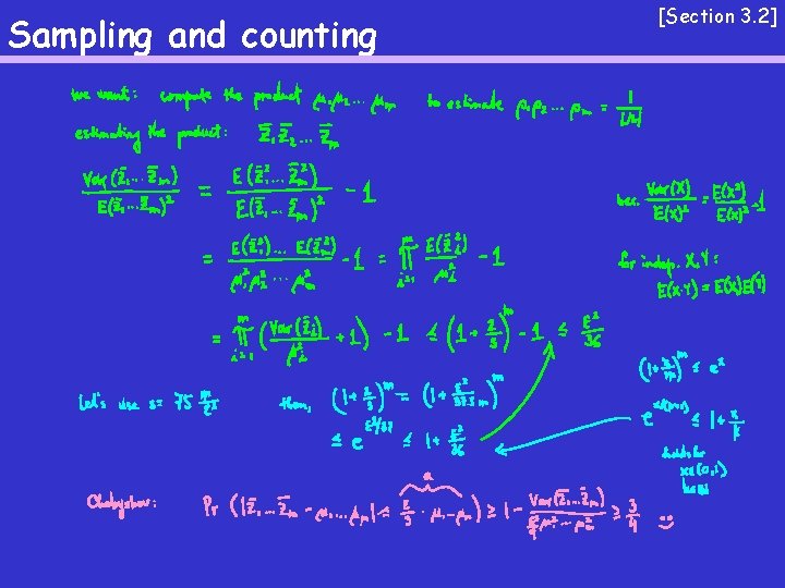 Sampling and counting [Section 3. 2] 