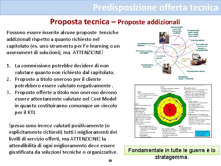 Predisposizione offerta tecnica Proposta tecnica – Proposte addizionali Possono essere inserite alcune proposte tenciche