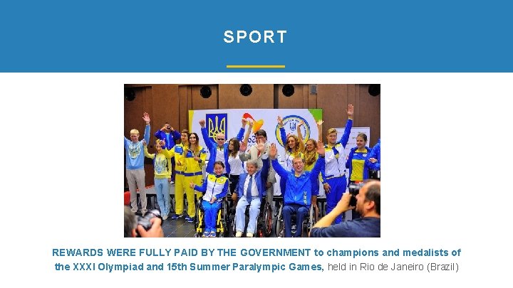 SPORT REWARDS WERE FULLY PAID BY THE GOVERNMENT to champions and medalists of the