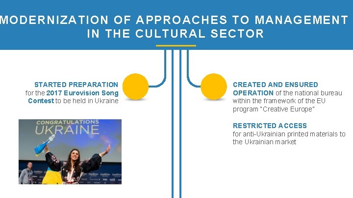 MODERNIZATION OF APPROACHES TO MANAGEMENT IN THE CULTURAL SECTOR STARTED PREPARATION for the 2017