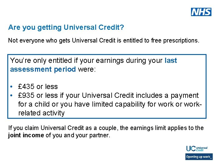 Are you getting Universal Credit? Not everyone who gets Universal Credit is entitled to