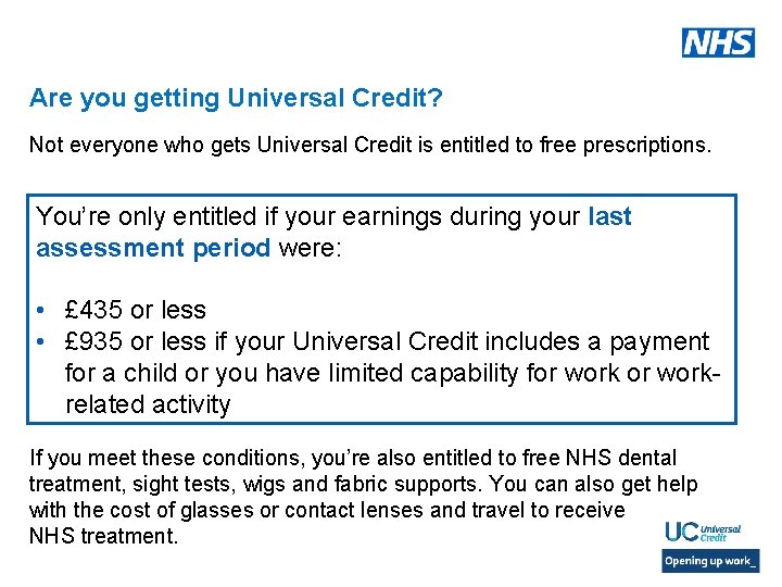 Are you getting Universal Credit? Not everyone who gets Universal Credit is entitled to