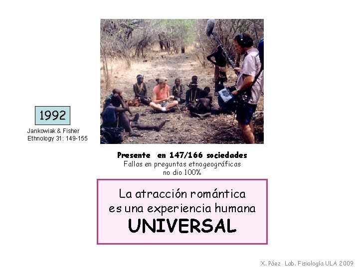 1992 Jankowiak & Fisher Ethnology 31: 149 -155 Presente en 147/166 sociedades Fallas en