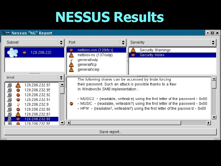 NESSUS Results 