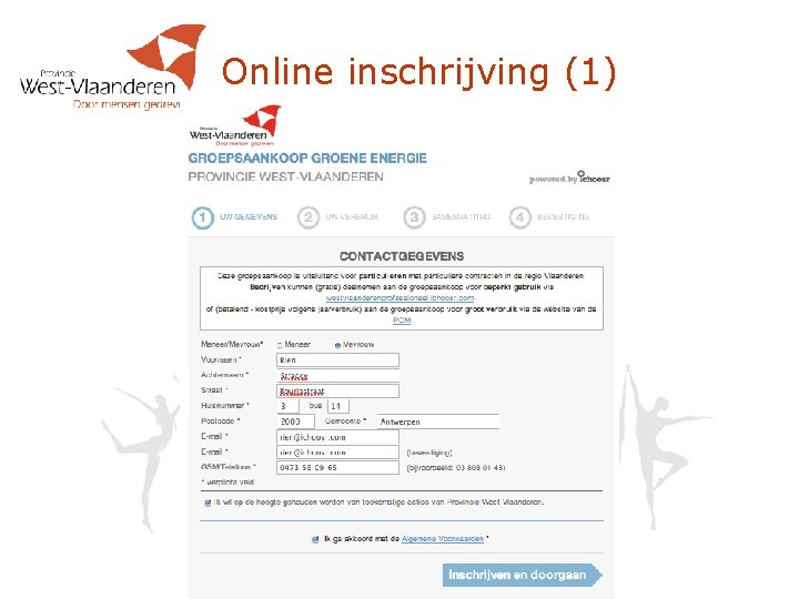 Online inschrijving (1) 