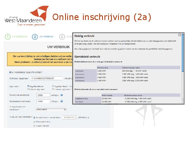 Online inschrijving (2 a) 