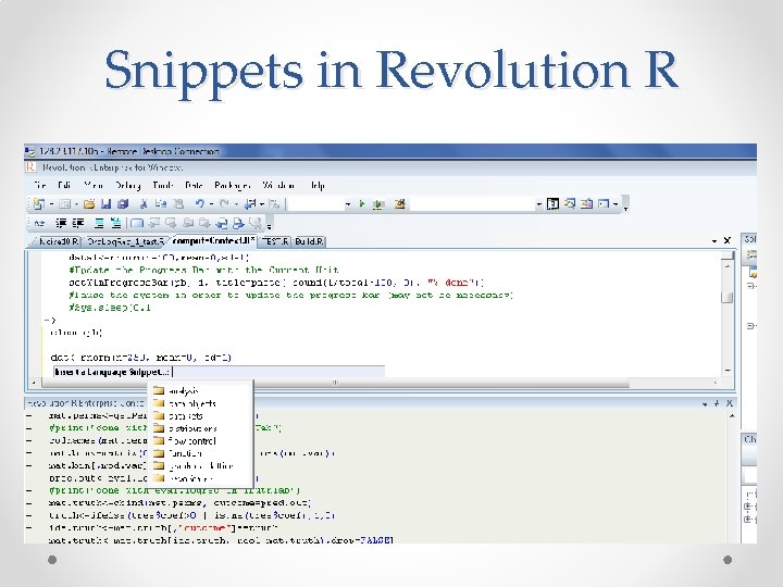 Snippets in Revolution R 