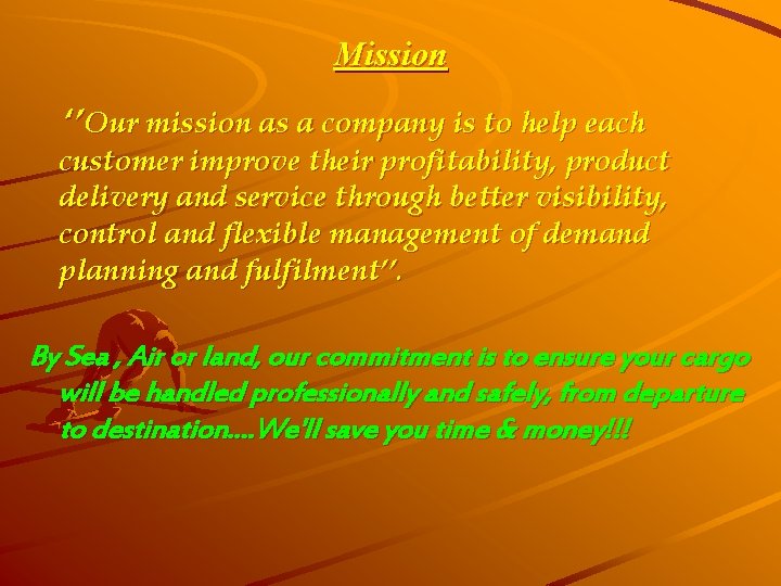 Mission ‘’Our mission as a company is to help each customer improve their profitability,