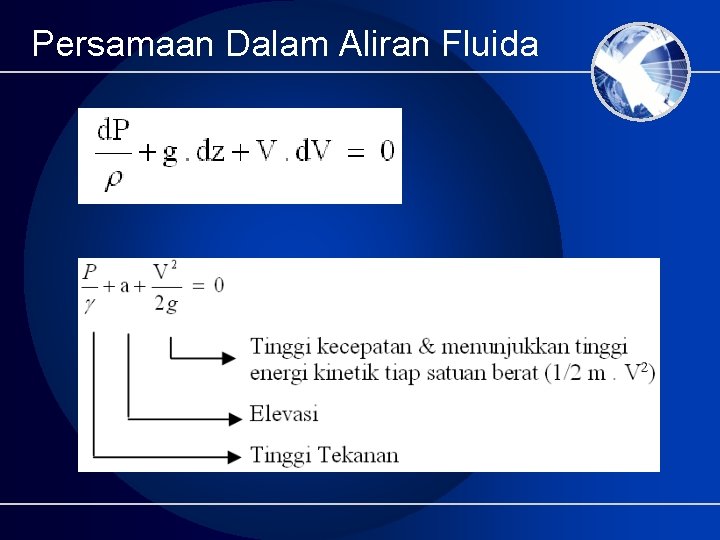 Persamaan Dalam Aliran Fluida 
