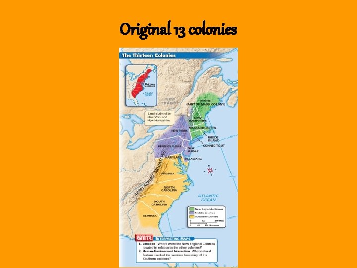 Original 13 colonies 