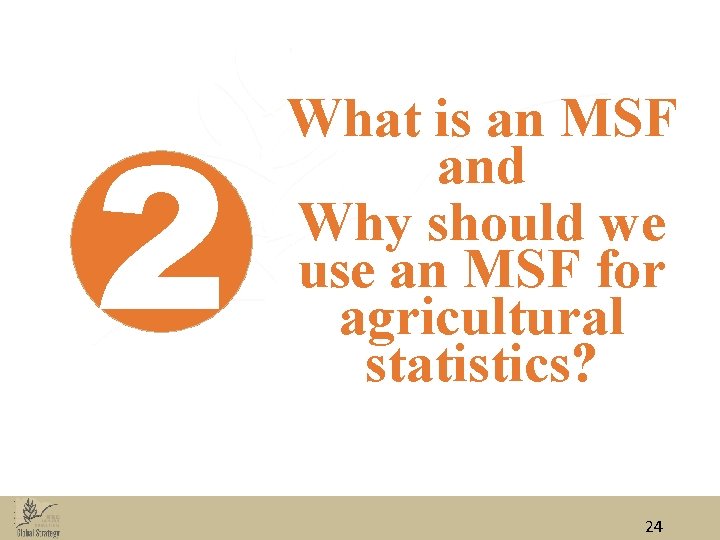 2 What is an MSF and Why should we use an MSF for agricultural 2 What is an MSF and Why should we use an MSF for agricultural