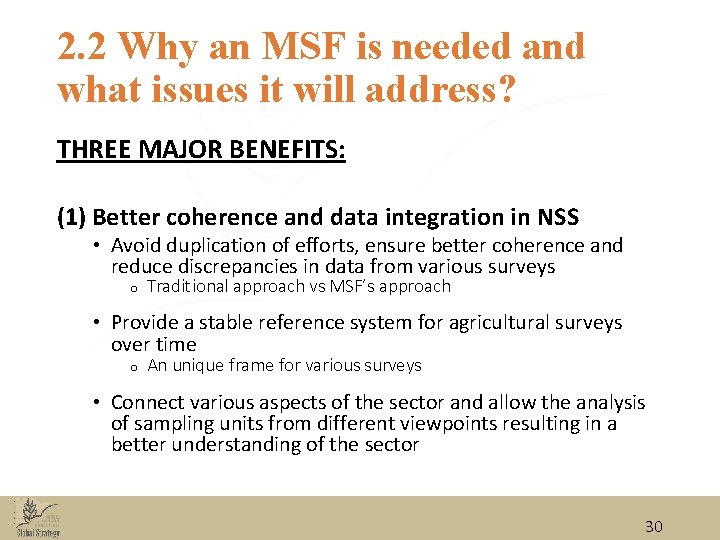 2. 2 Why an MSF is needed and what issues it will address? THREE 2. 2 Why an MSF is needed and what issues it will address? THREE