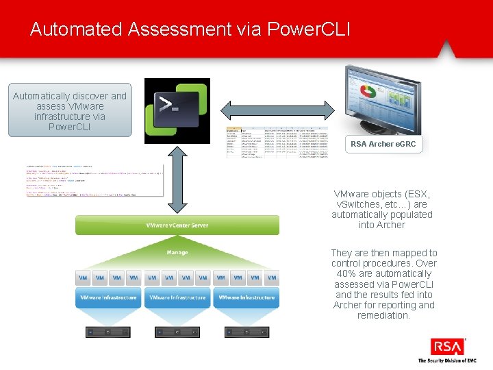 Automated Assessment via Power. CLI Automatically discover and assess VMware infrastructure via Power. CLI